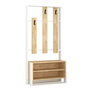 Hanah Home Chester Perchero Blanco y Roble